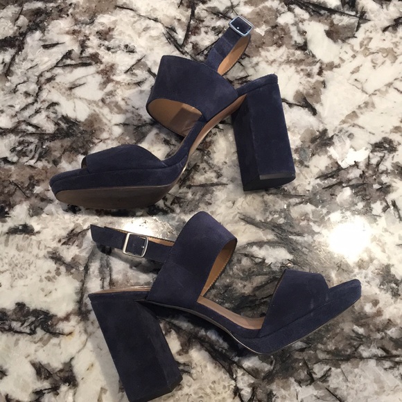 Banana Republic Shoes - BANANA REPUBLIC Blue Navy Suede Heels Shoes